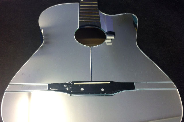 Custom glass guitar top