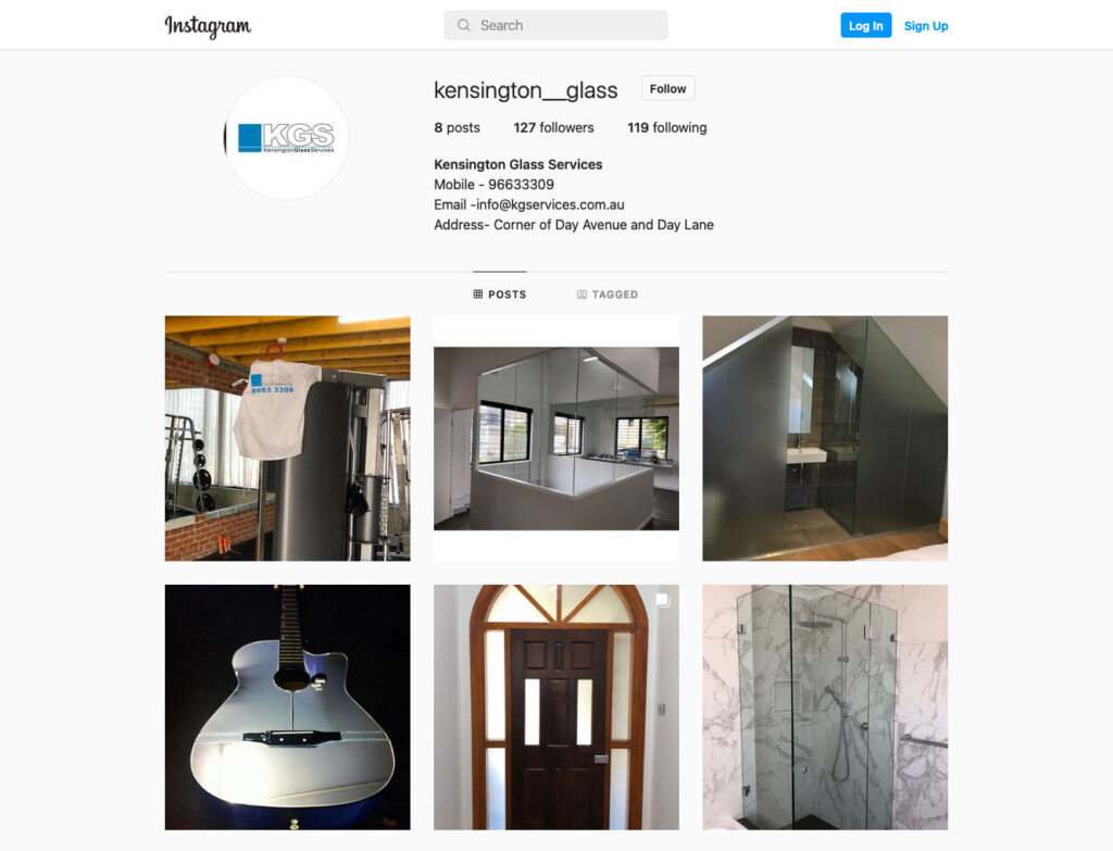 Kensington Glass Instagram Page